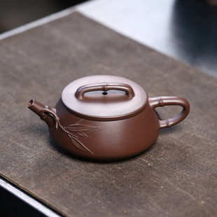 宜兴紫砂壶正宗手工茶壶非机车壶原矿紫泥竹节石瓢壶茶具厂家批发