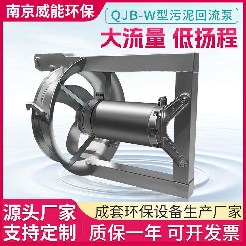 定制穿墙污泥回流泵QJB-W低扬程大流量抗堵塞混合液回流泵