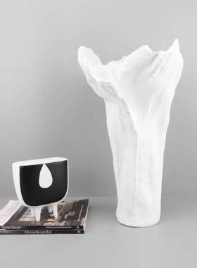 大树脂干花花器北欧风轻奢创意家居客厅玄关样板房间软装饰品摆件