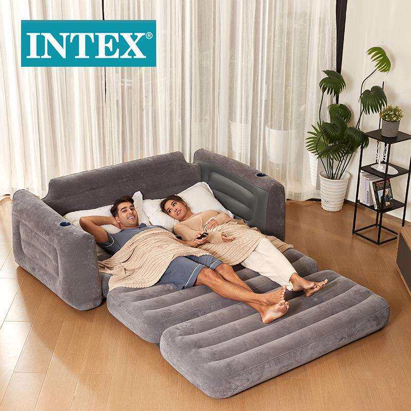 INTEX66552长方形双人沙发居家懒人折叠充气床多功能简约沙发