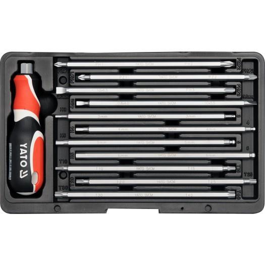 易尔拓YATO 12件套22合1三色柄螺丝批组套 YT-2797