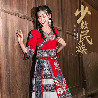 正品6少数民族服装女贵个州苗族服饰成人5表演服苗疆少女套旅拍演