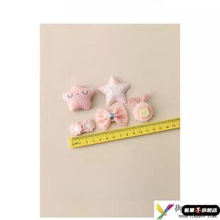 小月龄婴儿胎毛发贴魔术贴头饰女儿童刘海碎发神器宝宝发夹不伤发