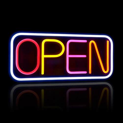 高亮LED 新配色NEON SIGN霓虹灯OPEN广告牌发光营业灯牌