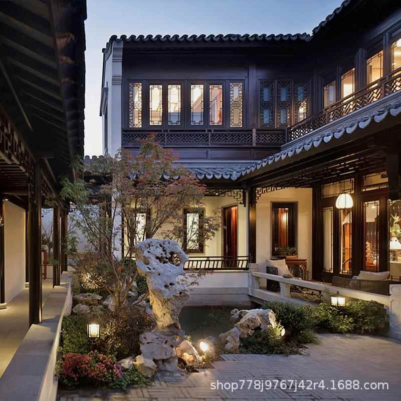 铝合LIM窗金花格栅街道雕改造铝方管仿木纹花格镂空防盗镂网空花