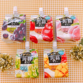 日本本土tarami蒟蒻魔芋果汁，低卡果冻白桃芒果吸吸乐零食150g