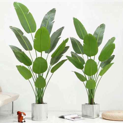 北欧风大型仿真绿植旅人蕉盆栽 室内客厅软装落地天堂鸟盆景摆件