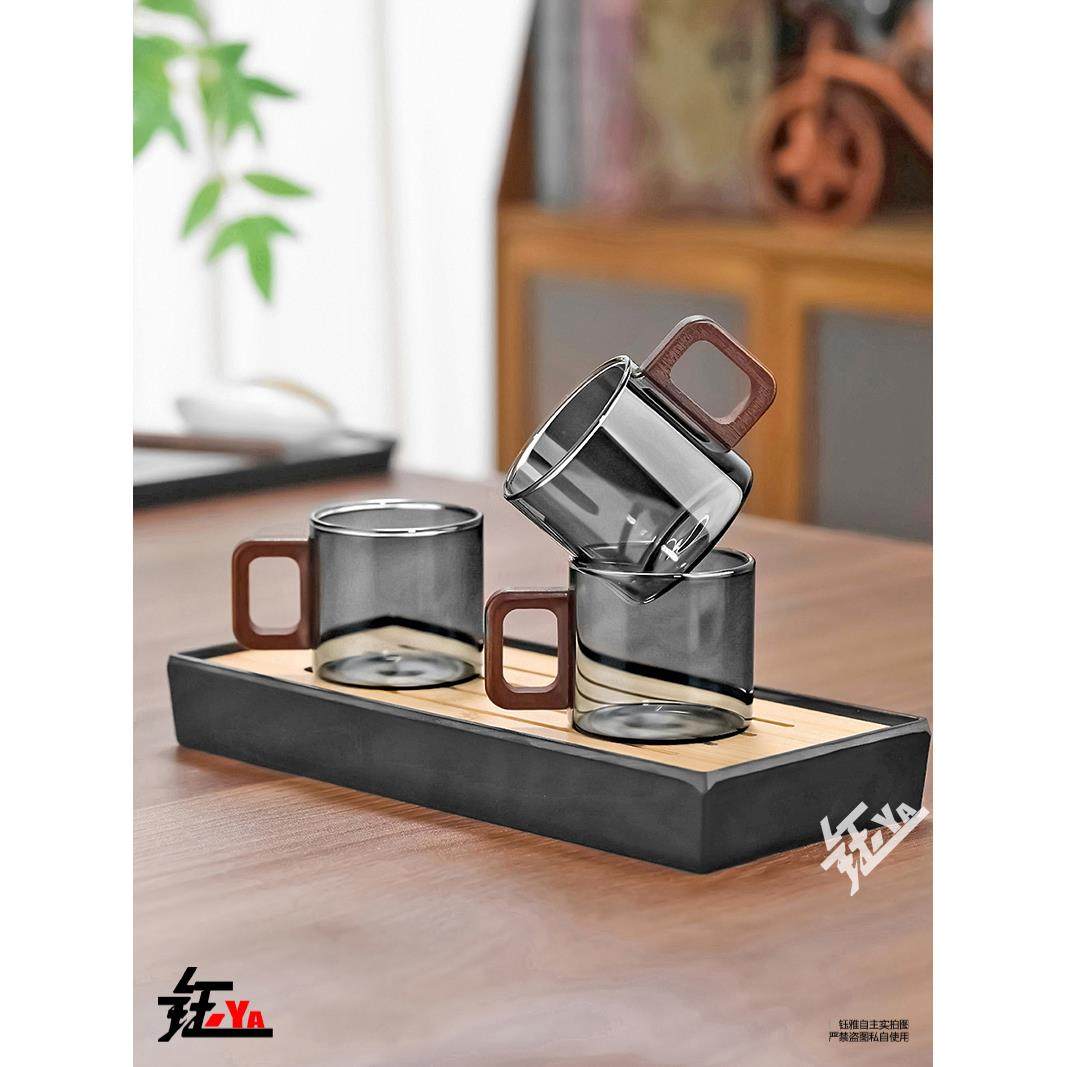 4/6祇玻璃小茶杯套装品茗杯透明咖啡杯耐高温玻璃品茶杯玻璃小杯,餐饮具,茶杯,淘宝优惠券,粉丝福利购,淘宝优惠卷