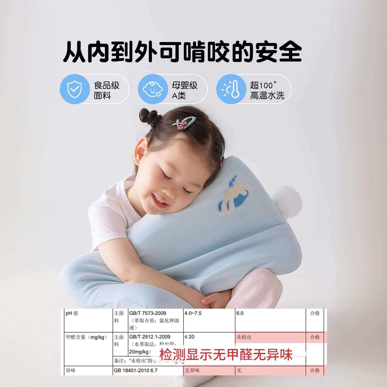 儿童低回弹枕头枕芯学生宿舍单只A类舒压记忆棉护颈椎矮枕可拆洗