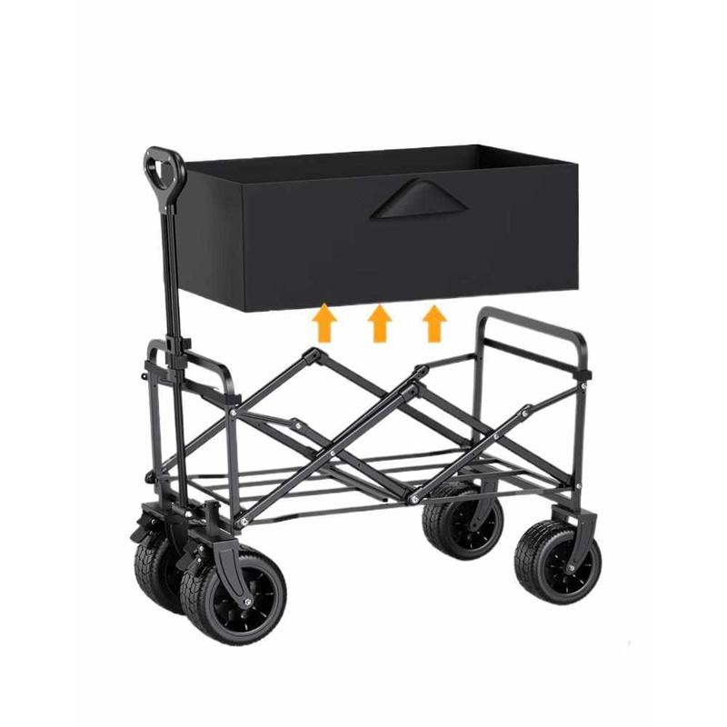 新型露营车户外可折叠营地车野营儿童可躺摆摊拖车野餐小推车便携