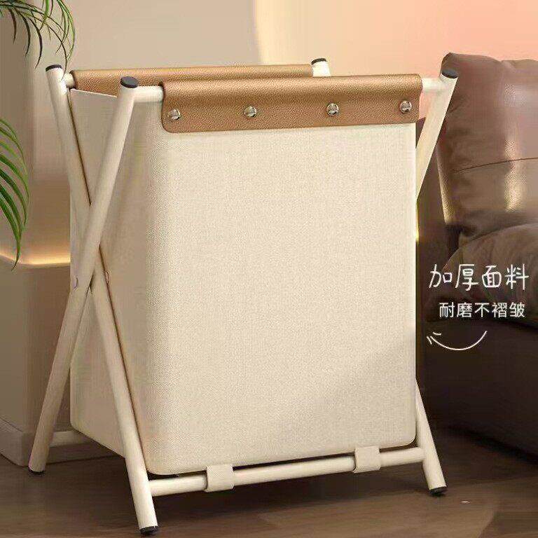 布艺脏衣篓高颜值轻奢脏衣服收纳筐可折叠金属脏衣篮大容量洗衣篮