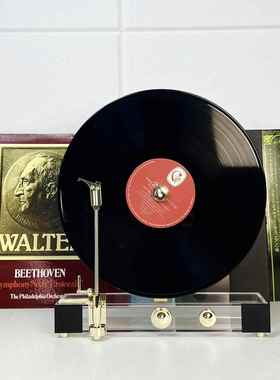 复古黑胶留声机模型 非真机 黑胶唱片摆件别墅客厅样板间古董摆件