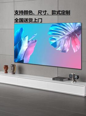 电视柜现代简约黑灰白色烤漆超薄地台客厅实木地柜收纳装饰柜长条