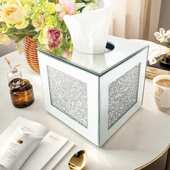 纸巾高级轻客厅盒桌面简约爆抽钻酒店款 风镶茶几纸盒奢感创意