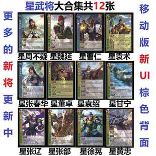 三国星魏延杀星周不疑张春华董卓袁绍曹仁袁术甘宁黄忠星徐晃卡牌