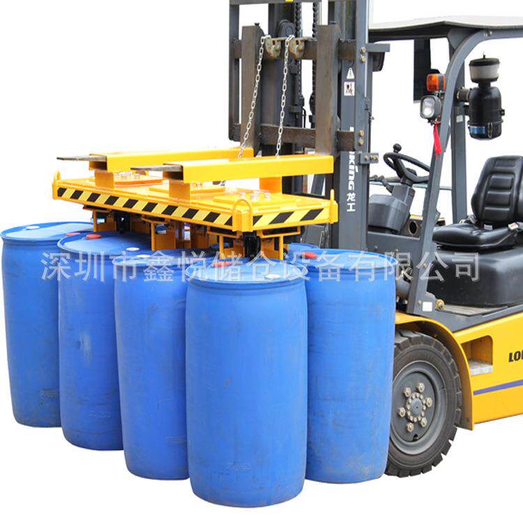 重型抓桶器八油桶夹叉车搬运夹YL8油桶吊具八油桶夹具