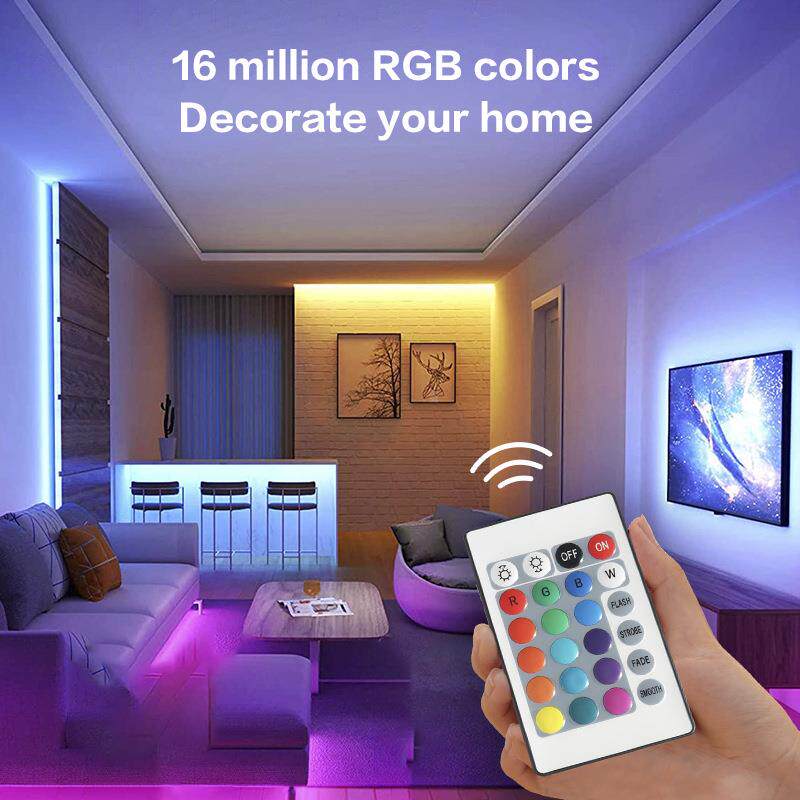 LED灯带防水12V5米低压智红外灯自粘软能色带可调光GSJ-2236RGB变
