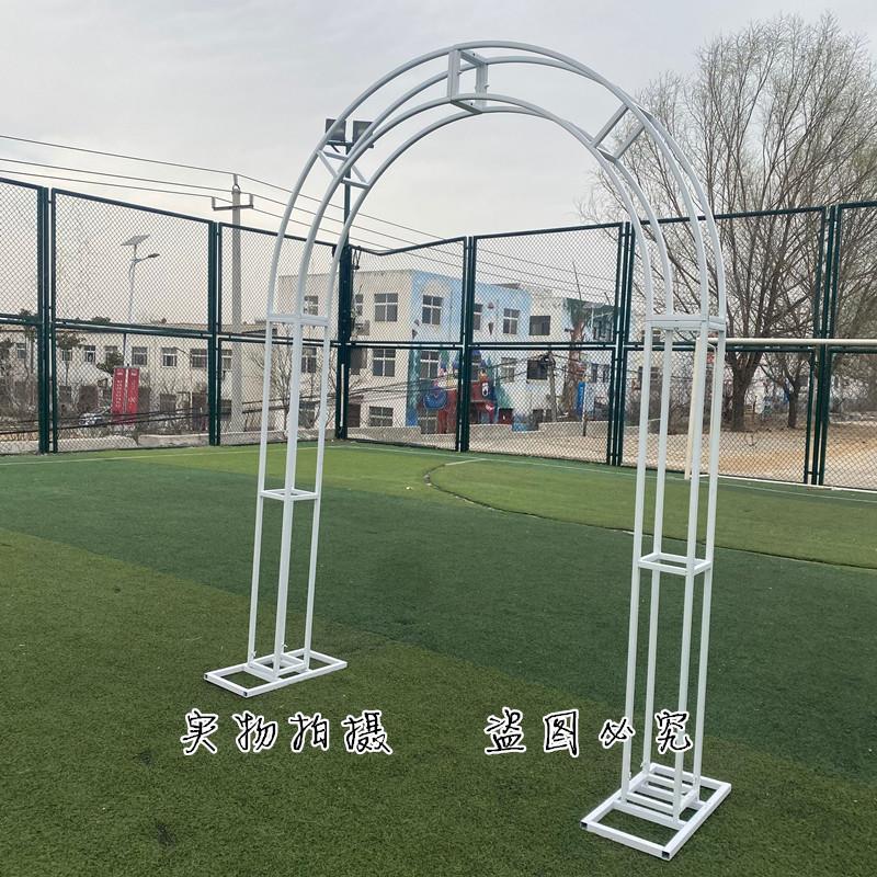 婚庆道具铁艺拱门架子婚礼布置金色u型半圆花门户外装饰婚庆拱门