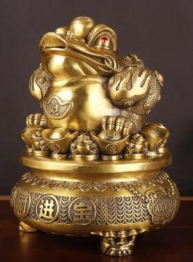 铜金蟾铜聚宝盆金蟾摆件厂家财源滚滚蟾