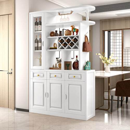 新款实木玄关柜酒柜客厅隔断柜储物柜现代中式门厅柜鞋柜入户屏风