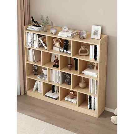 实木书柜园立式书架家用置架幼儿落地书柜一体式矮VTM柜物储物收