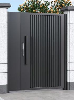 17850别墅庭院门铁艺不锈钢外栏电动单双开门铝合金院栅子花园门