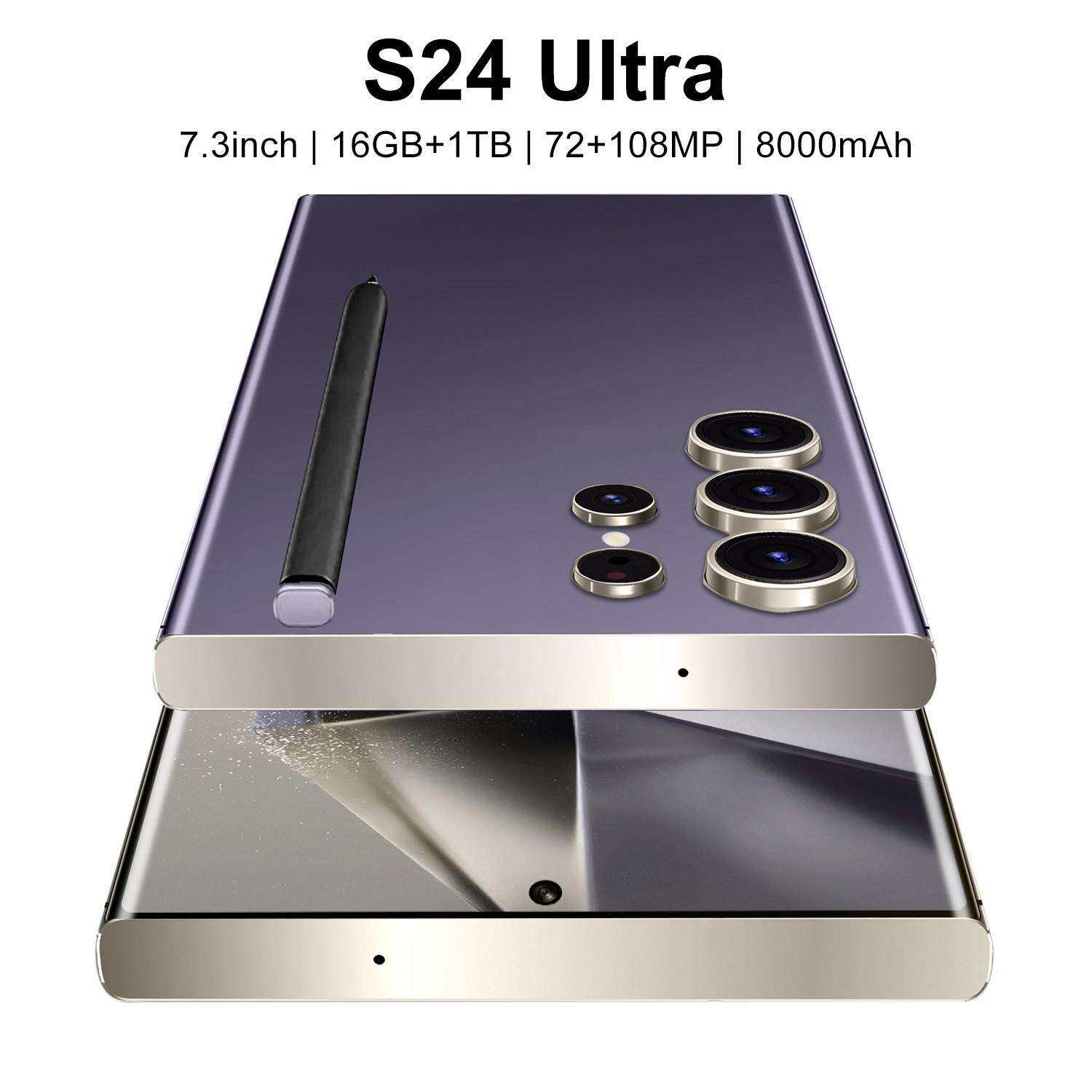 跨境S24 Ultra+内置笔7.3寸超大屏16+1T安卓外贸智能手机(劲爆款)