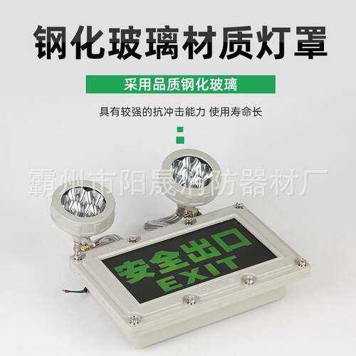 LED双头出口导向灯应急出口照明设备工厂和车间指示牌标志