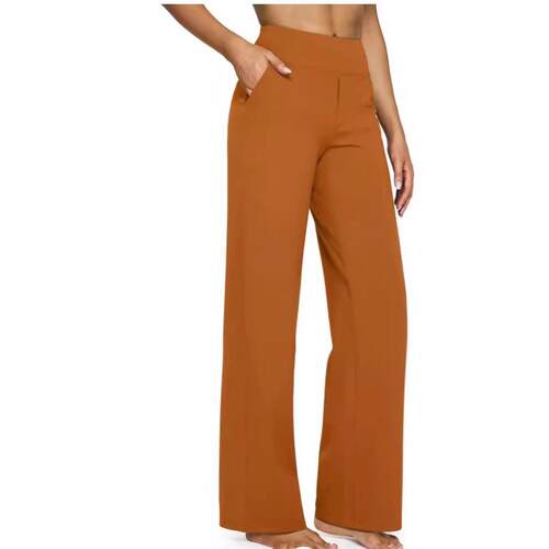 Women ' s Yoga Pants Wide Leg with Pockets High Waist Stretc