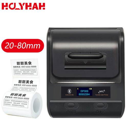 DP30S标签打印机商品价签机手持便携式80mm线缆快递标签打价机