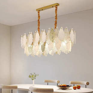 轻奢水晶客厅吊灯简约现代创意高端主灯餐厅卧室玻璃灯具新款 法式