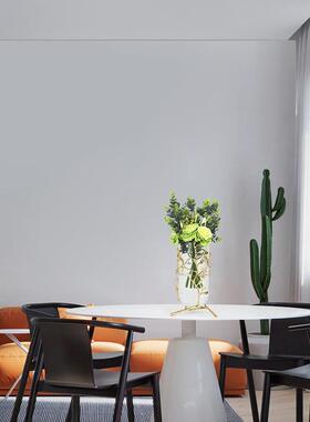 客厅家居摆件合花瓶金摆件电镀拉V9017丝饰家居装金属品摆件