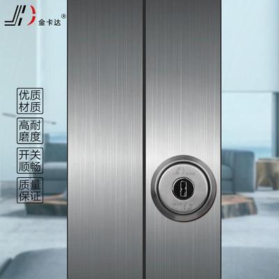 不锈钢门框门锁带框门玻璃中锁钢化玻璃推拉门锁双面钥匙锁大门锁