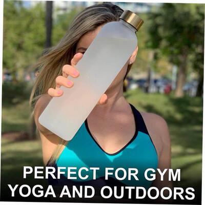 1L Water Bottle With Time Marker 32 OZ Motivational Reusable