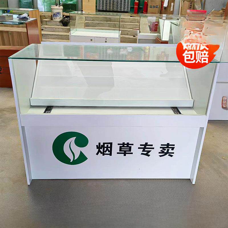 新款便利店木质烟柜玻璃展示柜带收银一体组合多功能香烟柜台移动