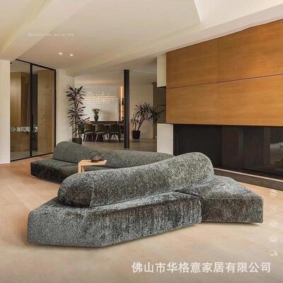 厅意式极平简风岩石沙型发现代简约别墅大层户异形转角客布3165艺