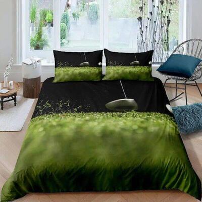 Golf Duvet Cover Set Golf Club Athlete Twin Bedding Set