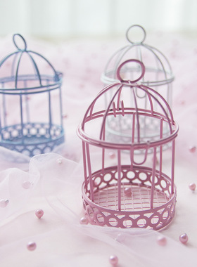少女心ins摆件鸟笼桌面装饰摆件