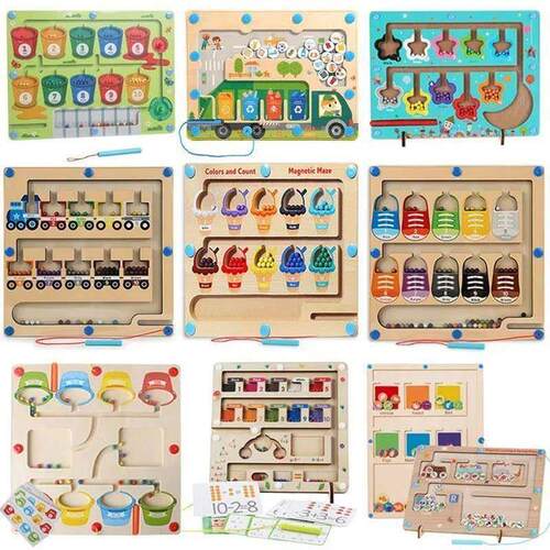 Magnetic Sorting Games Montessori Toys Maze Board Learning