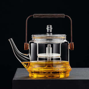 玻璃茶壶耐高温功夫茶具小号过滤可烧煮茶透明家用简约加厚泡茶器