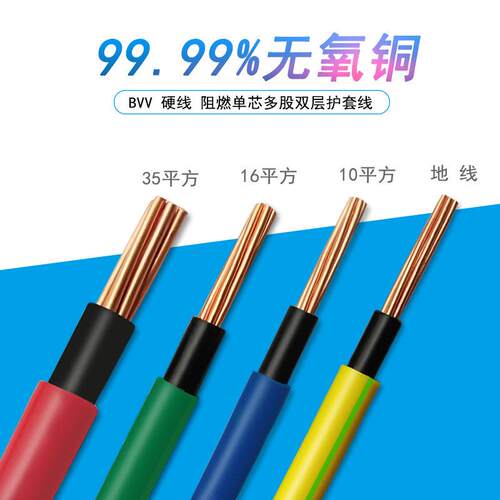 厂家直销B/VV BVR10永一珠江/16/2/国3550/70平方双绝缘铜芯标电