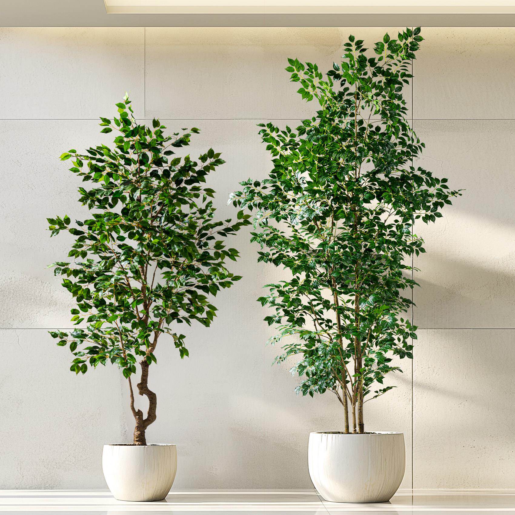 防晒发财榕彷真绿色植物高端轻奢室内外客厅盆栽摆件假树造景彷生