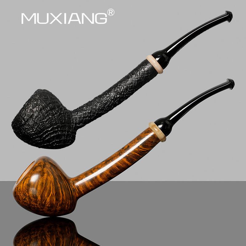 木香自由式烟斗高端石楠大长腿橡果手工实木烟斗传统老式草丝男士