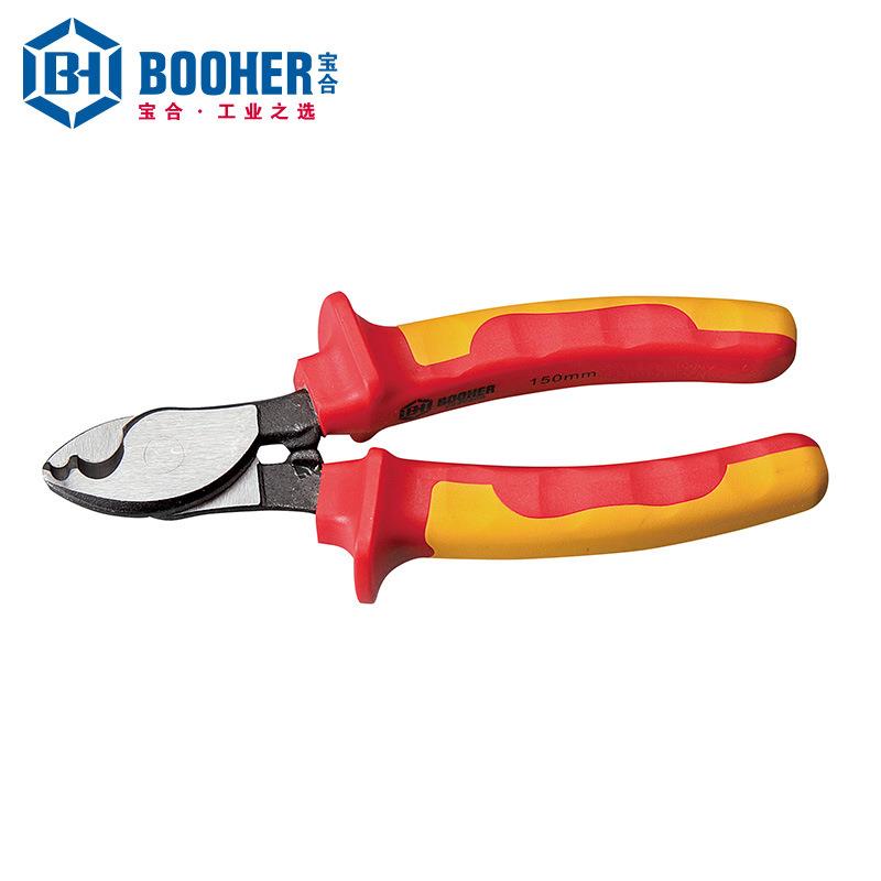 Booher宝合双色绝缘电缆钳剪150mm(剪切面积22mm平方)BH0220806