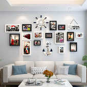 006简约现代照片墙装 饰客厅免打孔创意组合相框挂墙相片墙相册