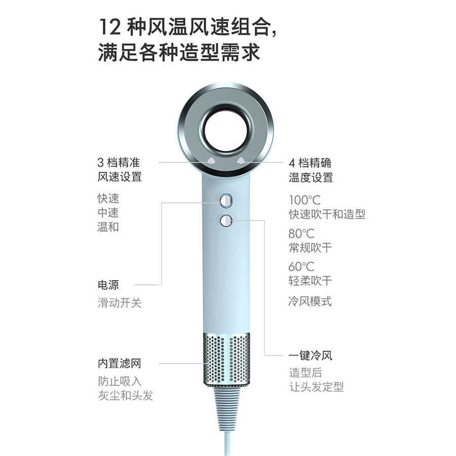 严选现货吹风机负离子护发静音速干家用高速强力风筒大风力电吹风,个人护理/保健/按摩器材,电吹风,淘宝优惠券,粉丝福利购,淘宝优惠卷
