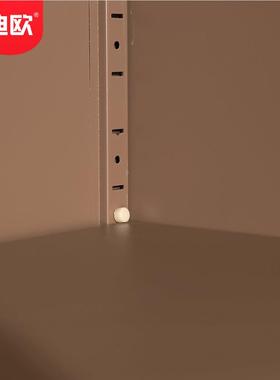 迪物件欧啡白色玻门五层文柜铁皮柜 办带锁资料公室档案储带锁璃