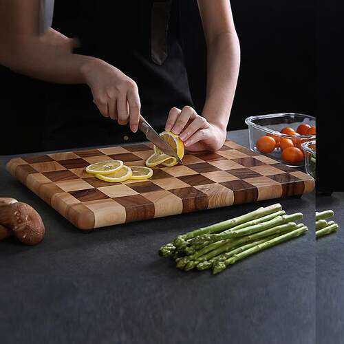 lc living泰国相思木切菜板板家用实木砧板厨棋盘格水果姜妍同款