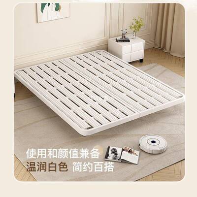 日简约床头式悬浮床架子架排骨家无用铁艺床加厚单人双LFL人铁架