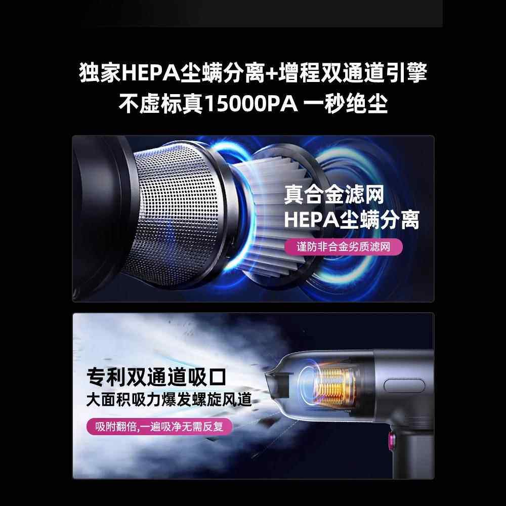 无线车载吸尘器大RMQ吸手小型超力强持车内车用携家用两用大便功